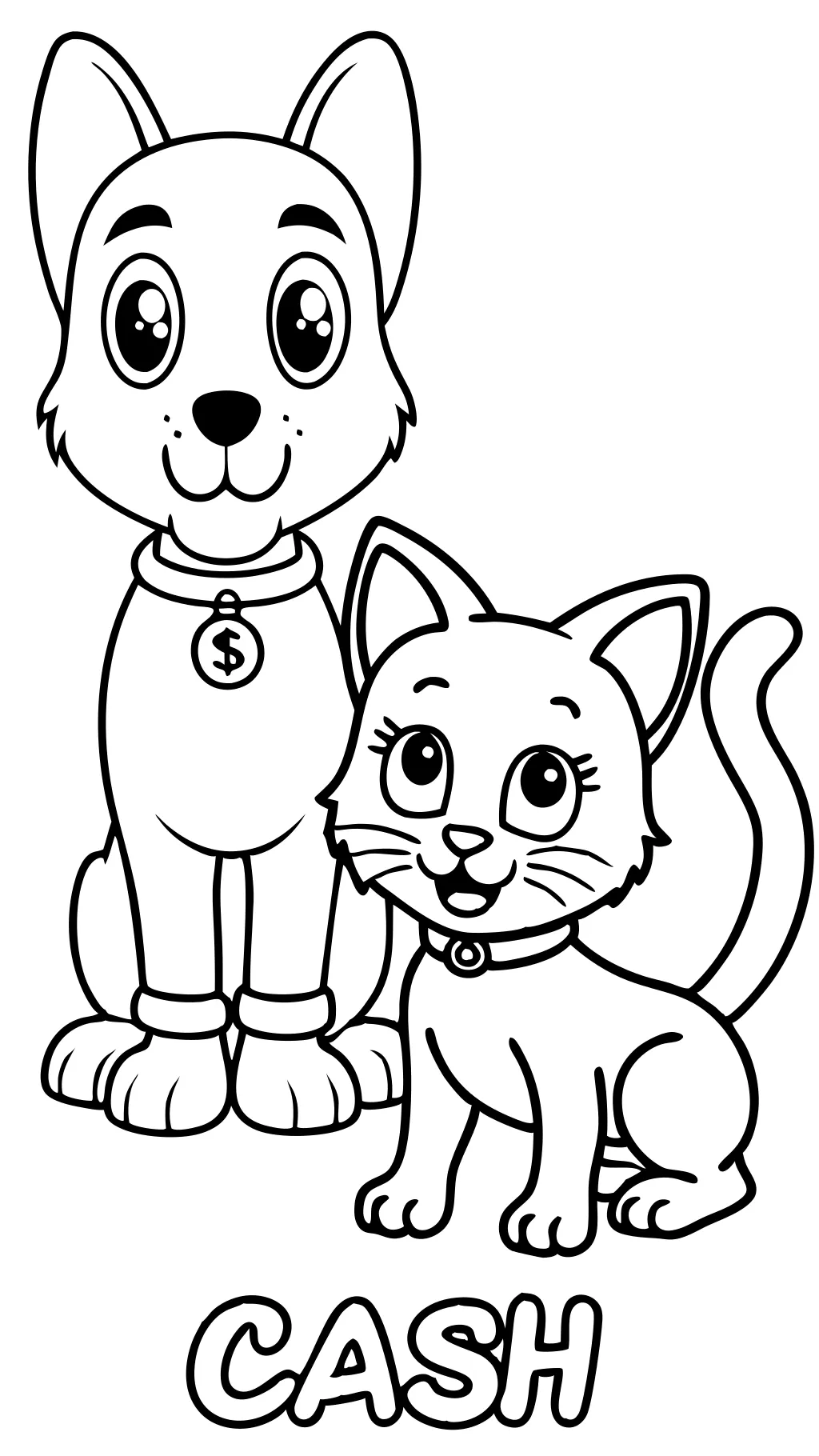 cash and nico coloring pages